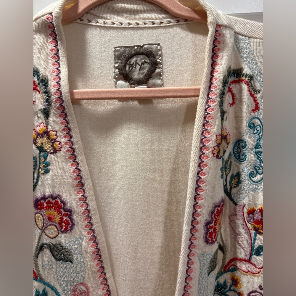 Johnny Was Biya Lola Cardigan Ecru - Picture 6 of 9